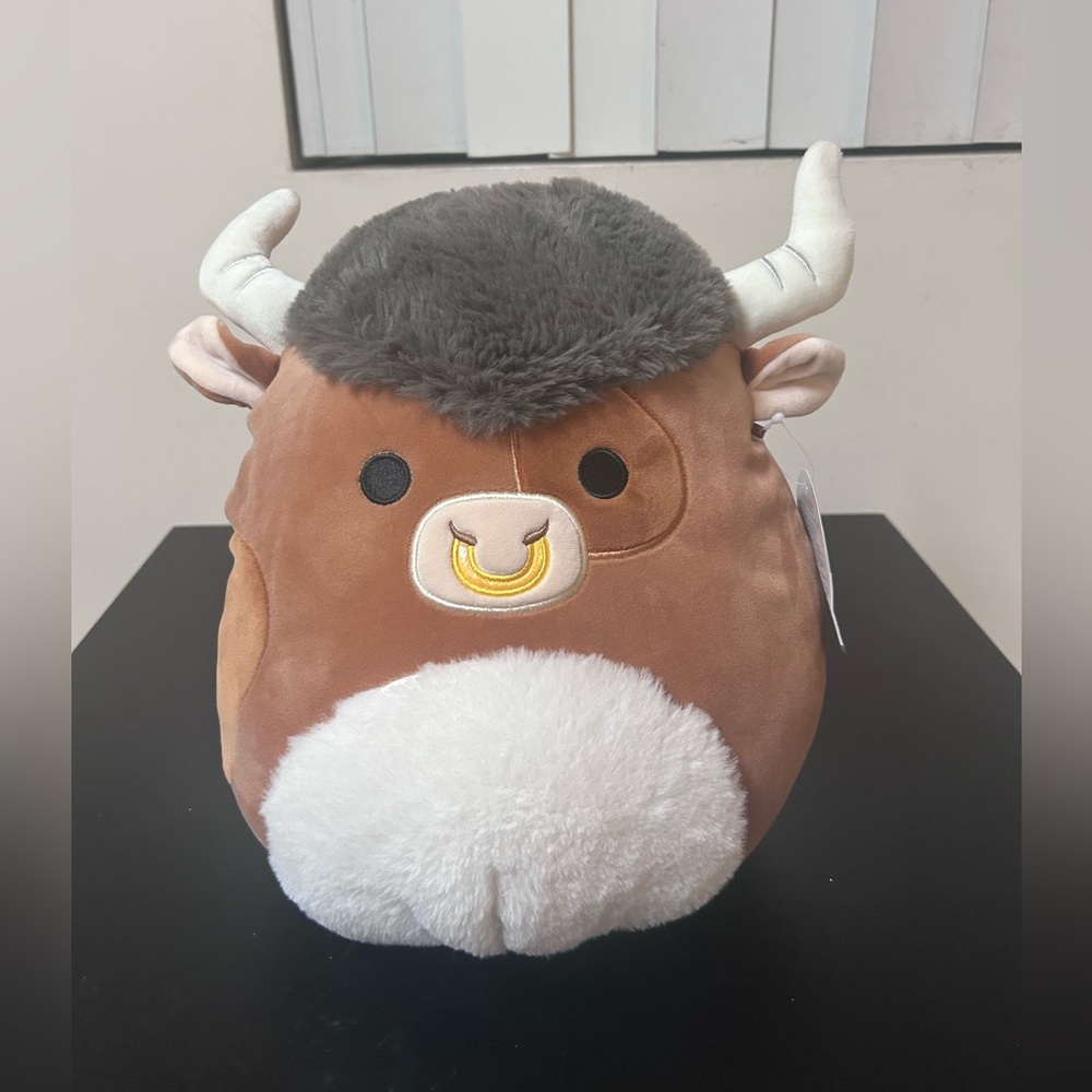 Squishmallow Shep the Highland Cow 14” Brown Spotted Bull Plush NWT NEW
